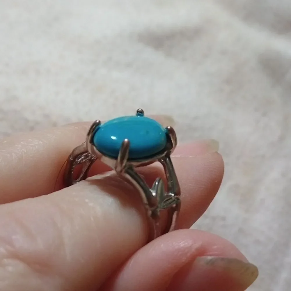 3 turquoise costume rings (R003)